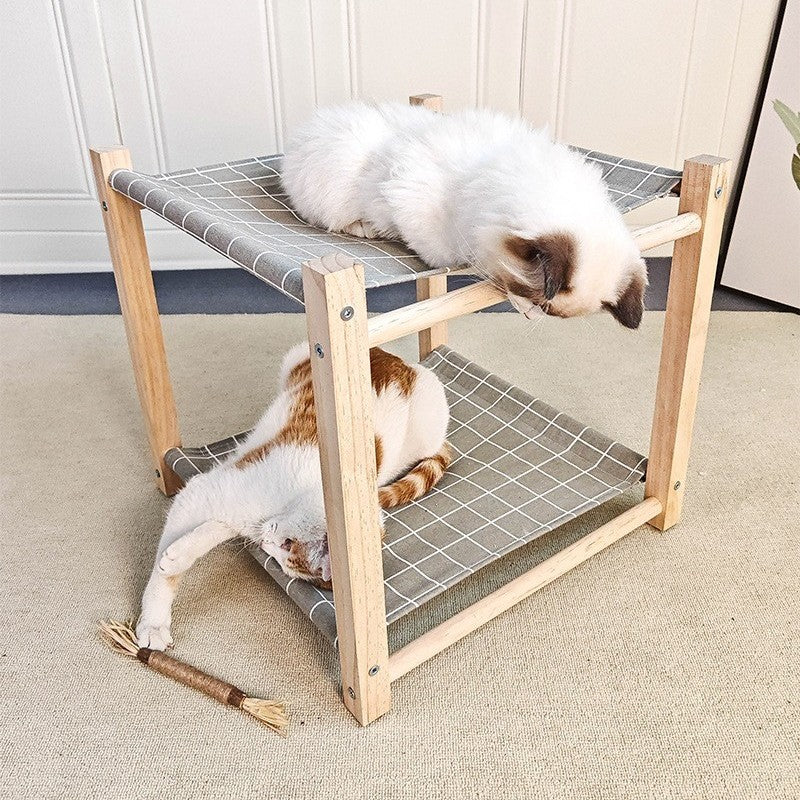Hamac Chat 2 Étages Repos Confortable Jeu Plaisant