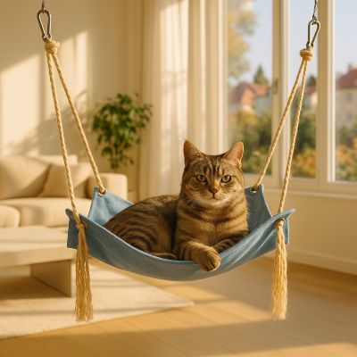 Hamac Chat AccrocheMoi Polyvalent Jeu Relaxant Repos Revigorant