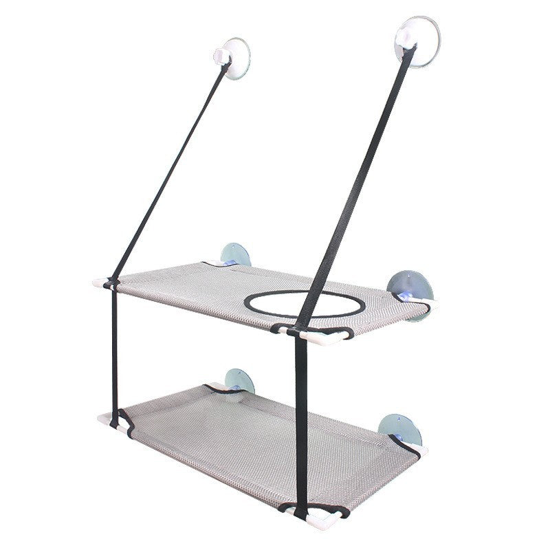 Hamac pour chat fenêtre Double Palier Gris Pâle