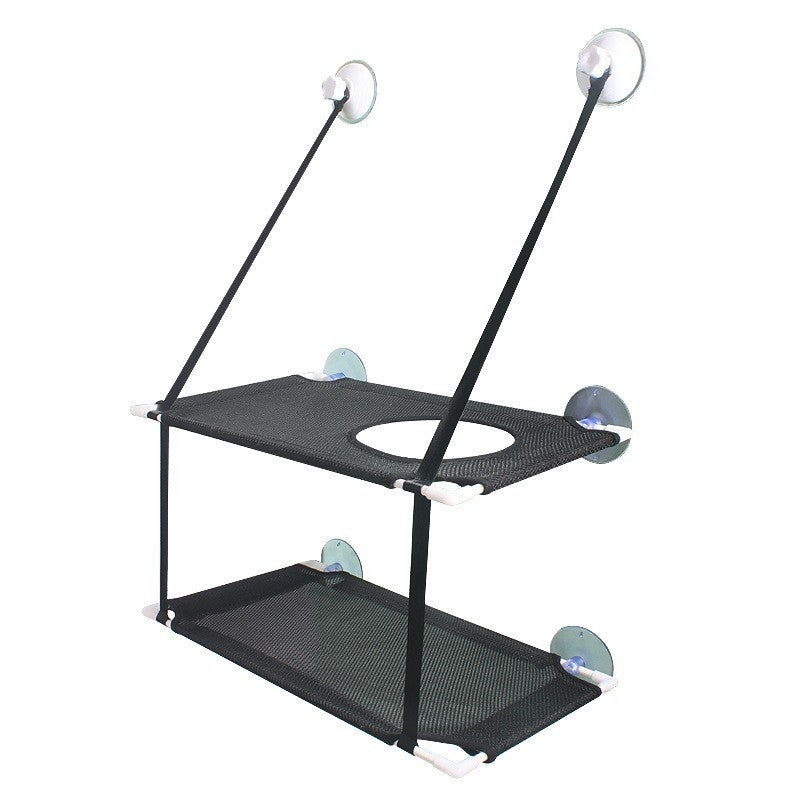 Hamac pour chat fenêtre Double Palier Noir