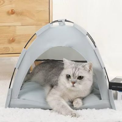 Niche pour chat Aventure Maison Grise