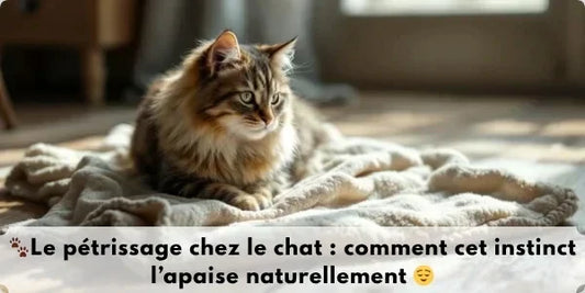 Un chat pétrissant la couverture douce sur lequel il s'est couché