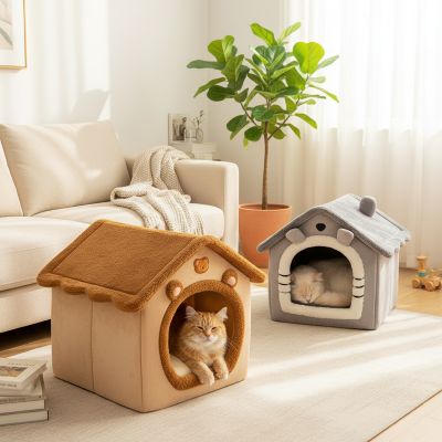 Cabane pour chat Coquette Design Ourson ou Lapin Joli Refuge Félin Personnel