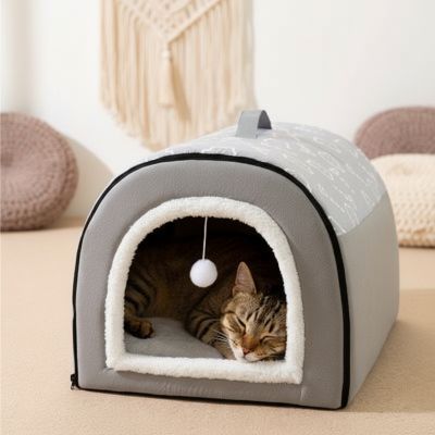Cabane pour chat Douillette Procure Confort Chaleur Sécurité pour Bien-Être Optimal