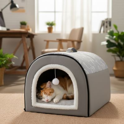 Cabane pour chat Douillette Refuge Personnel Procurant des Heures de Sommeil Réparateur