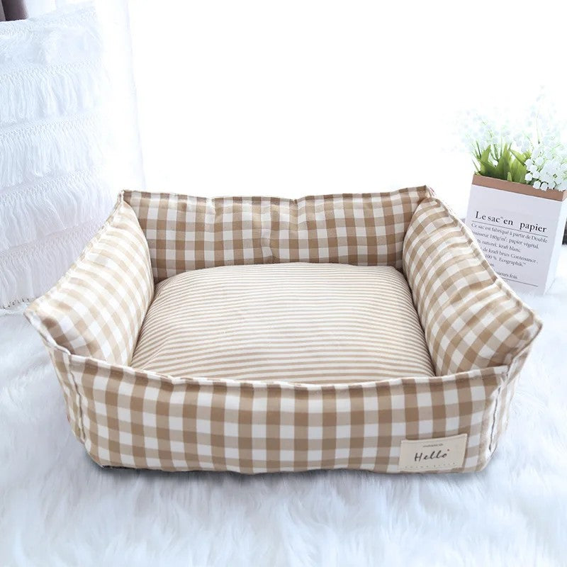 Chat panier Carotté Beige