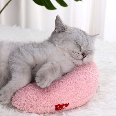 Coussin Chat En Croissant Sommeil Profond Réparateur