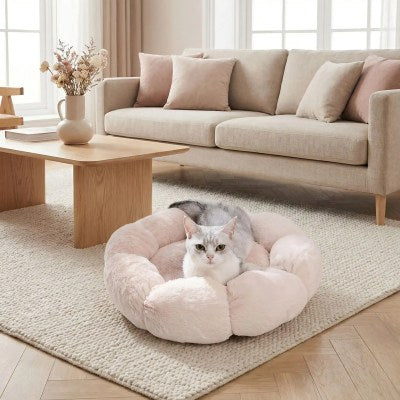 Coussin chat Douce Fleur Tissu Doux Offrant Douceur Imitant Bien-être Câlin Maternelle