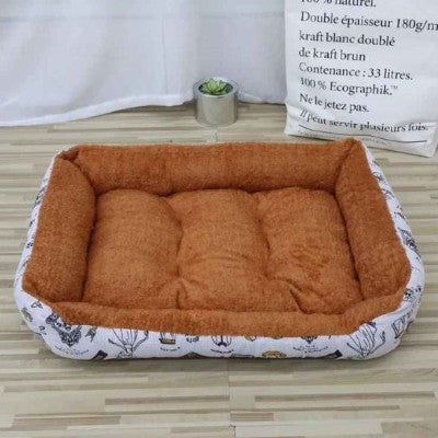 Coussin chat Douillet TOUDOUX™ Blanc Intérieur Brun