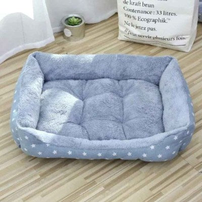 Coussin chat Douillet TOUDOUX™ Gris Motif Étoile