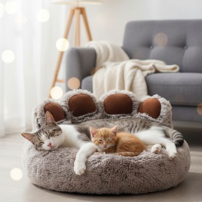 Coussin chat PAPATTE™ Moelleuse Confort Ergonomique Spacieux Même à Deux