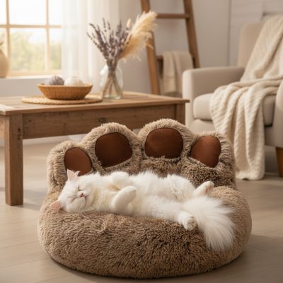 Coussin chat PAPATTE™ Moelleuse Havre de Paix Confort Relaxant Bonheur Total