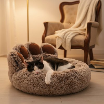 Coussin chat PAPATTE™ Moelleuse Sieste Paisible Sommeil Réparateur Confort Ergonomique