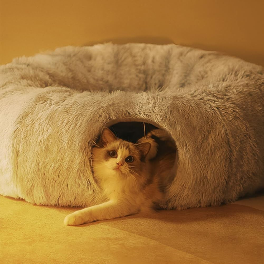 Coussin chat Tunnel Amusant Chat Heureux et Joyeux