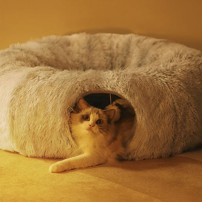 Coussin chat Tunnel Amusant Chat Heureux et Joyeux