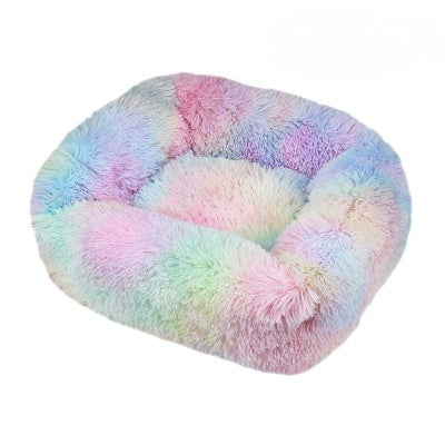 Coussin chat Ultra Moelleux Arc-en-ciel