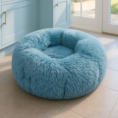 Coussin pour Chat Doux Beignet Bleu