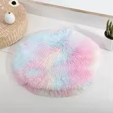 Coussin pour chat Tapis Pelucheux Arc en Ciel
