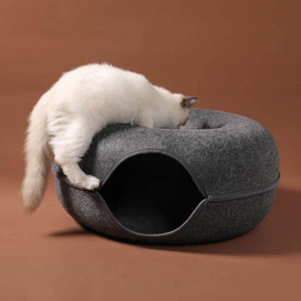 Coussin pour chat Tunnel Beignet Coussin Confortable Jeu Amusant