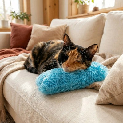 Doudou pour chat Mini Câlin CATNIP™ Petit Compagnon Idéal Siestes Paisible Appui Tête Confortable