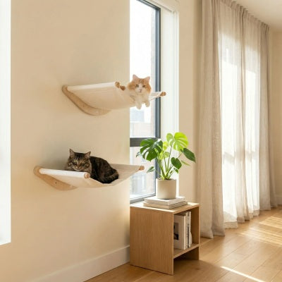 Hamac pour chat Confort Mural Havre de Paix en Hauteur Tranquilité Détente Repos en Sécurité