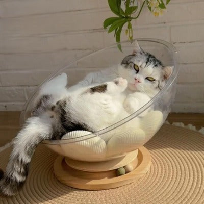 Lit pour chat BOCACHAT™ Refuge Fraicheur Cocon Sécurisant Détente Paisible Toute Saison