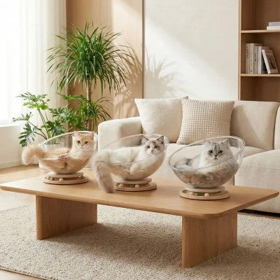 Lit pour chat BOCACHAT™ Refuge Fraicheur Sécurisant Esthétique Minimaliste Sublimant Votre Décor