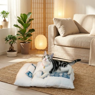 Lit pour chat Confort Douillet SLEEPINGCAT 2 en 1 Cachette Sécurisante Chaleureuse ou Coussin Ultra Moelleux Respirant