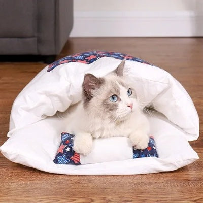 Lit pour chat Confort Douillet SLEEPINGCAT™ Détente Paisible Petit Coussin Offrant Support Ergonomique