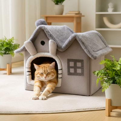 Maison chat Coquette Havre de Paix Sécurisant Apaisant pour des Siestes Revigorante