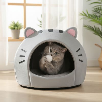 Niche chat CATHEAD™ Session Jeu Intense Sieste Paisible Besoins Comblés