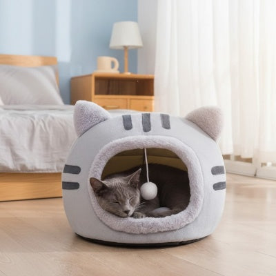 Niche chat Chaton Douillet Refuge Personnel Procurant Sentiment Sécurité Apaisant Anxiété Féline