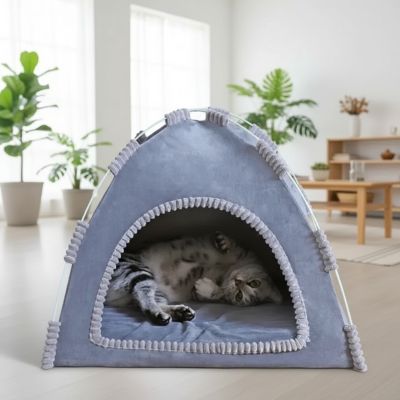 Niche pour Chat Camping Douillet Confort Bien-Être Refuge Sécurisant Sieste Revigorante