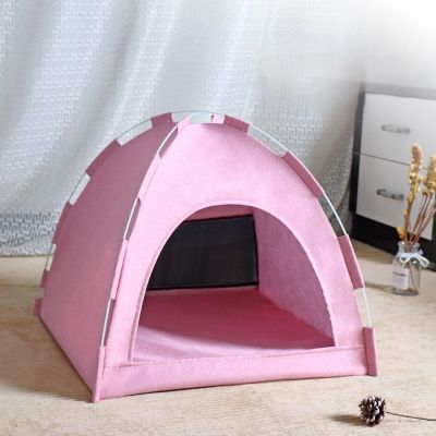 Niche pour Chat Camping Douillet Rose Classique