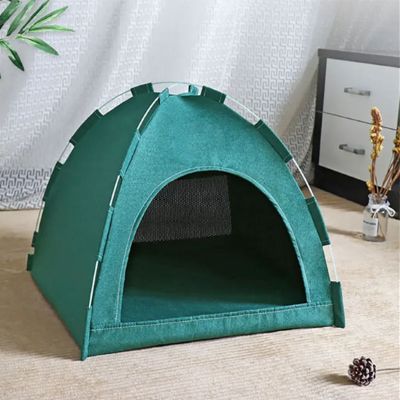 Niche pour Chat Camping Douillet Verte Classique