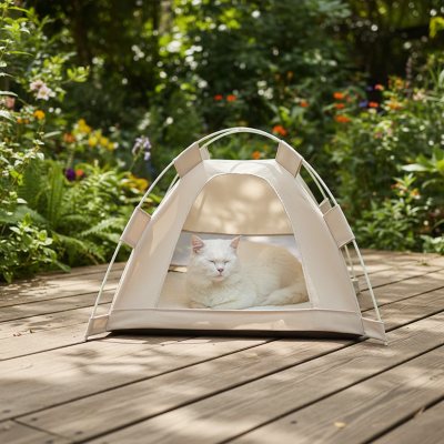 Niche pour chat Aventure Maison Havre de Paix Idéal pour Confort Sécurisant en Pleine Nature