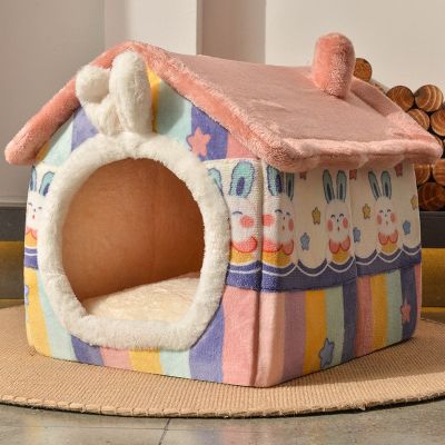Niche pour chat LAMINETTE™ Coquette Jolis Motifs de Lapins Aux Couleurs Pastels