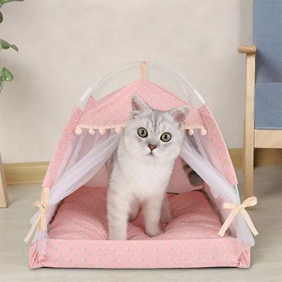 Niche pour chat Tente Coquette Coussin Moelleux Douillet Intimité Rassurante