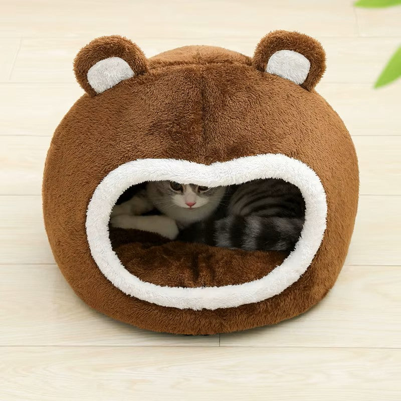 Panier chat Ourson Design Amusant Sommeil Réparateur