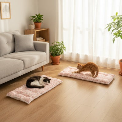 Panier chat Sac Couchage Offrant Deux Espaces Repos Douillet en Éte