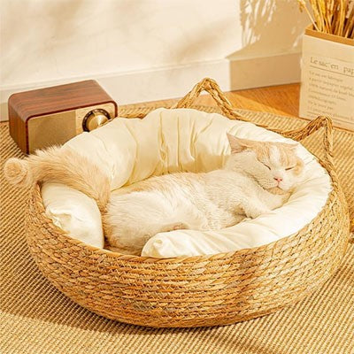 Panier chat osier Griffoir Douillet Refuge Paisible Procurant Soutien Ergonomique Moelleux