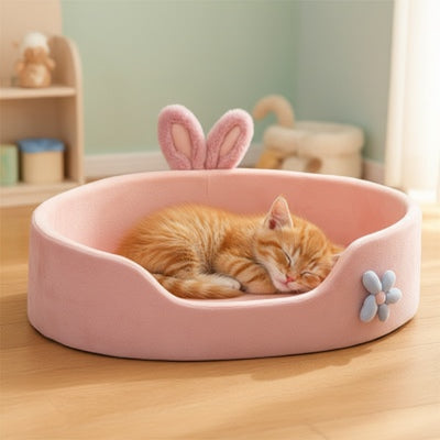 Panier pour chat BUNNYBED™ Rebords Surélevés Offrant Barrière Thermique Protectrice Réconfortante