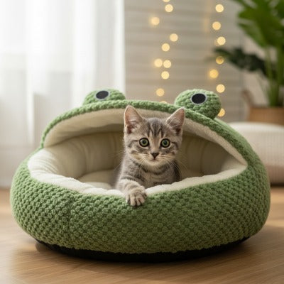 Panier pour chat FROGGYCAT™ Refuge Apaisant Apportant Confort Chaleureux Toute Saison