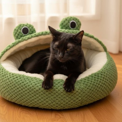 Panier pour chat FROGGYCAT™ Refuge Apaisant Cocon Douillet Invitant au Pétrissage Relaxant