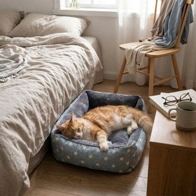 Panier pour chat TOUDOUX™ lit moelleux et apaisant pour un sommeil profond et confortable au quotidien