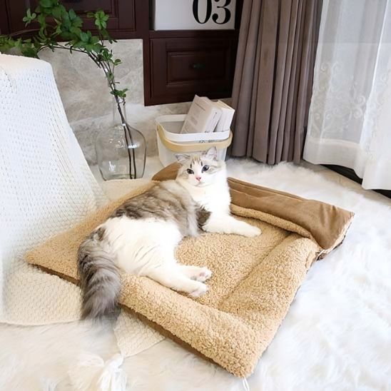 lit chat Tapis Cocon Lit Douillet Chaleureux
