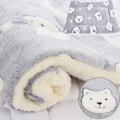 lit chat Tapis Douillet Gris Ourson Blanc